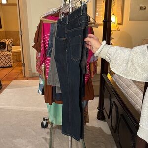 Classic Women's Dark Wash Slim Jeans - Black